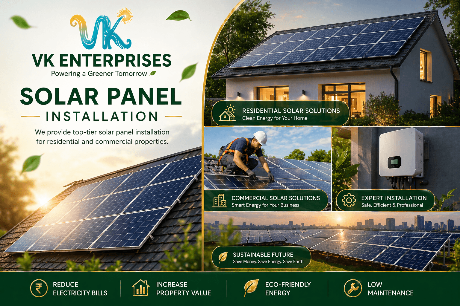 Close-up of high-efficiency solar panels for residential installation in UP.